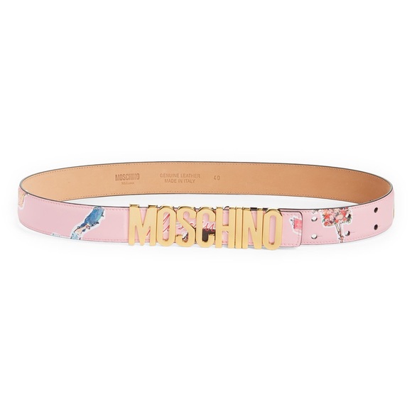 Moschino Fantasy Illustrations Leather Belt